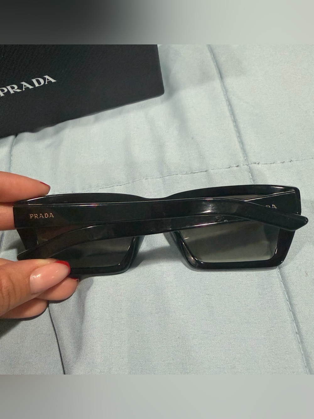 Prada Black Gradient Square Frame Sunglasses - Picture 3 of 4